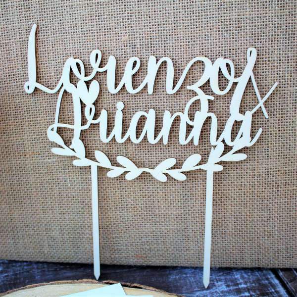 cake topper matrimonio ecofrendly